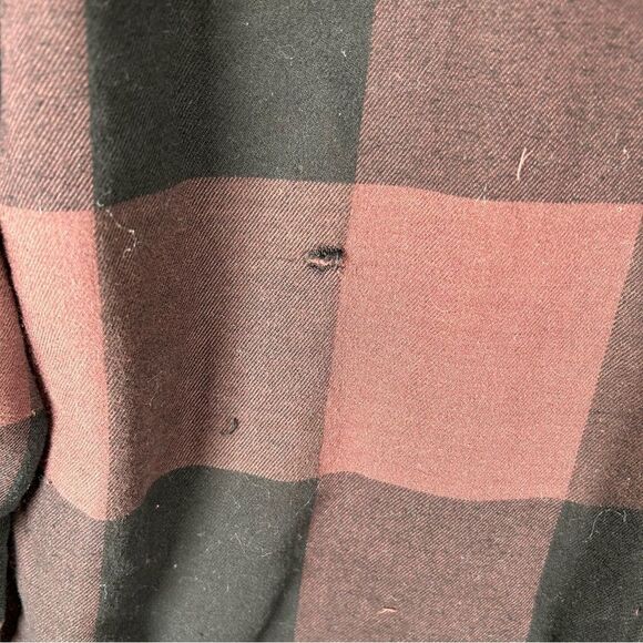 Carhartt Grunge Rugged Flex Fleece Lined Flannel Shirt Purple Plaid M (8/10) - Picture 9 of 15